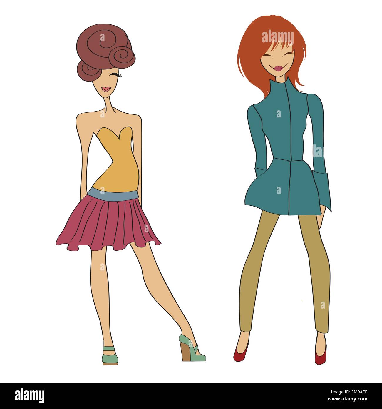 romantic fashion girls Stock Vector Image & Art - Alamy