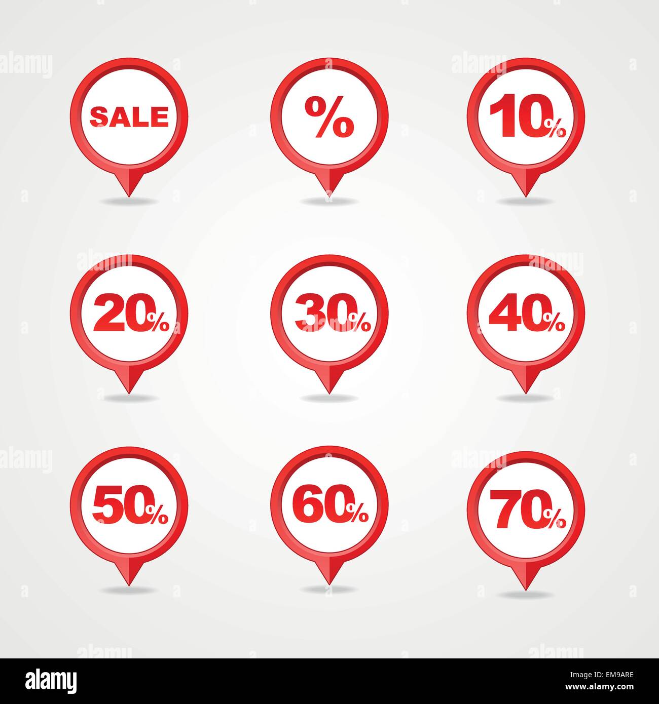 mapping pins icons SALE Stock Vector Image & Art - Alamy