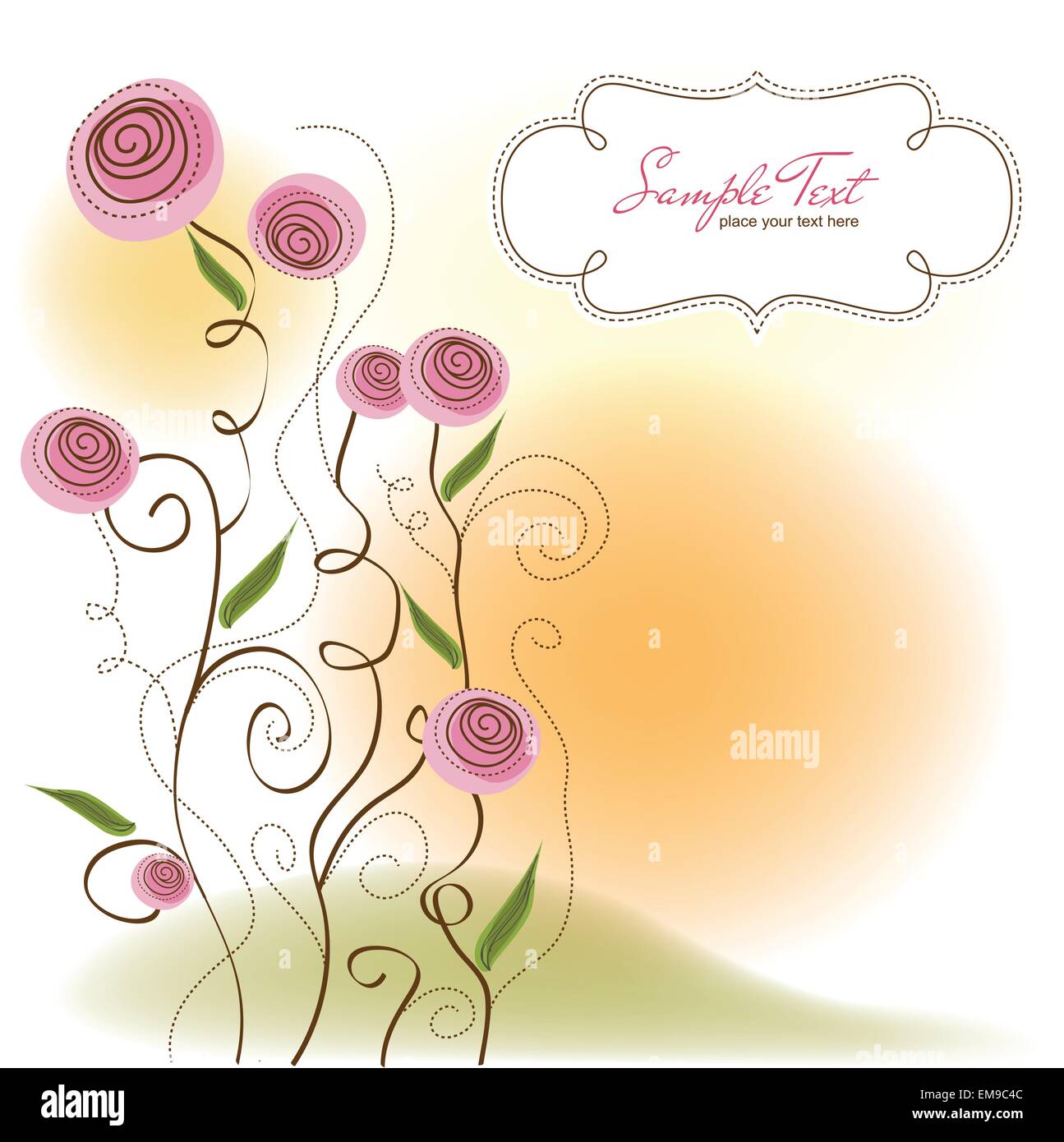 seamless pattern background with flowers Stock Vector Image & Art - Alamy