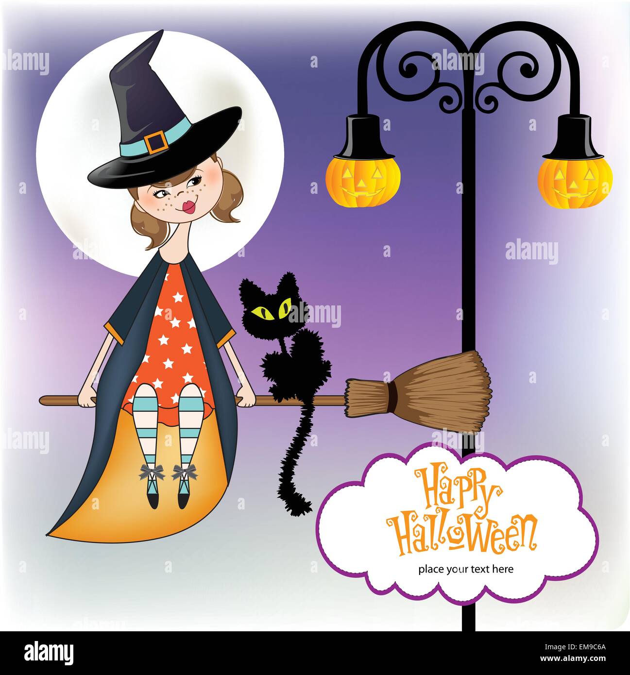 Halloween witch background Stock Vector Image & Art - Alamy