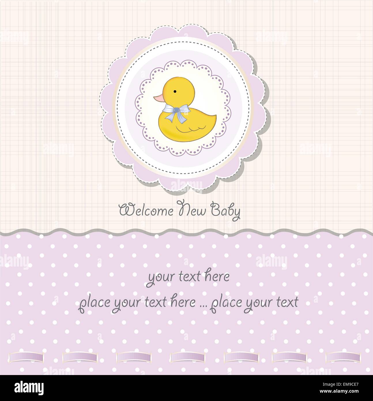 baby girl shower card Stock Vector Image &amp; Art - Alamy