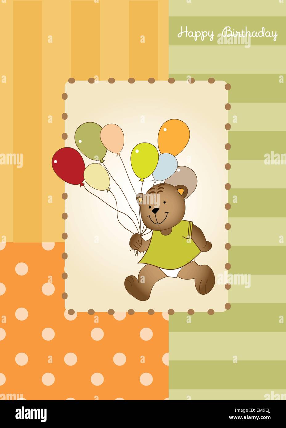 baby shower card with teddy bear toy Stock Vector Image & Art Alamy