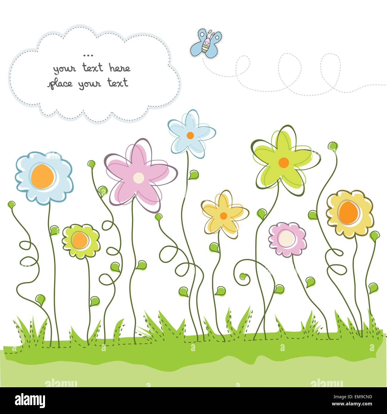 Cute floral background Stock Vector Image & Art - Alamy