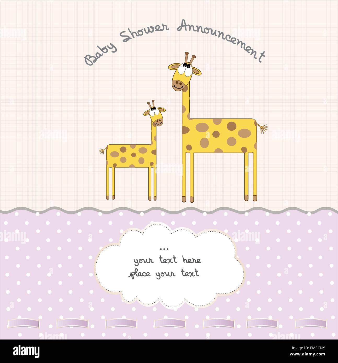 baby girl shower card Stock Vector Image &amp; Art - Alamy