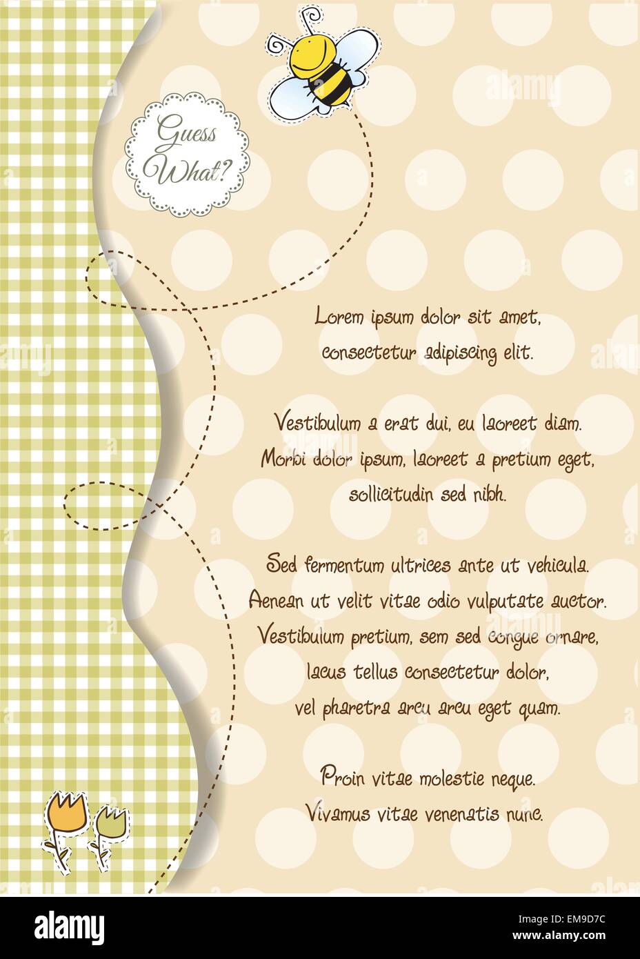 baby announcement card Stock Vector Image & Art Alamy