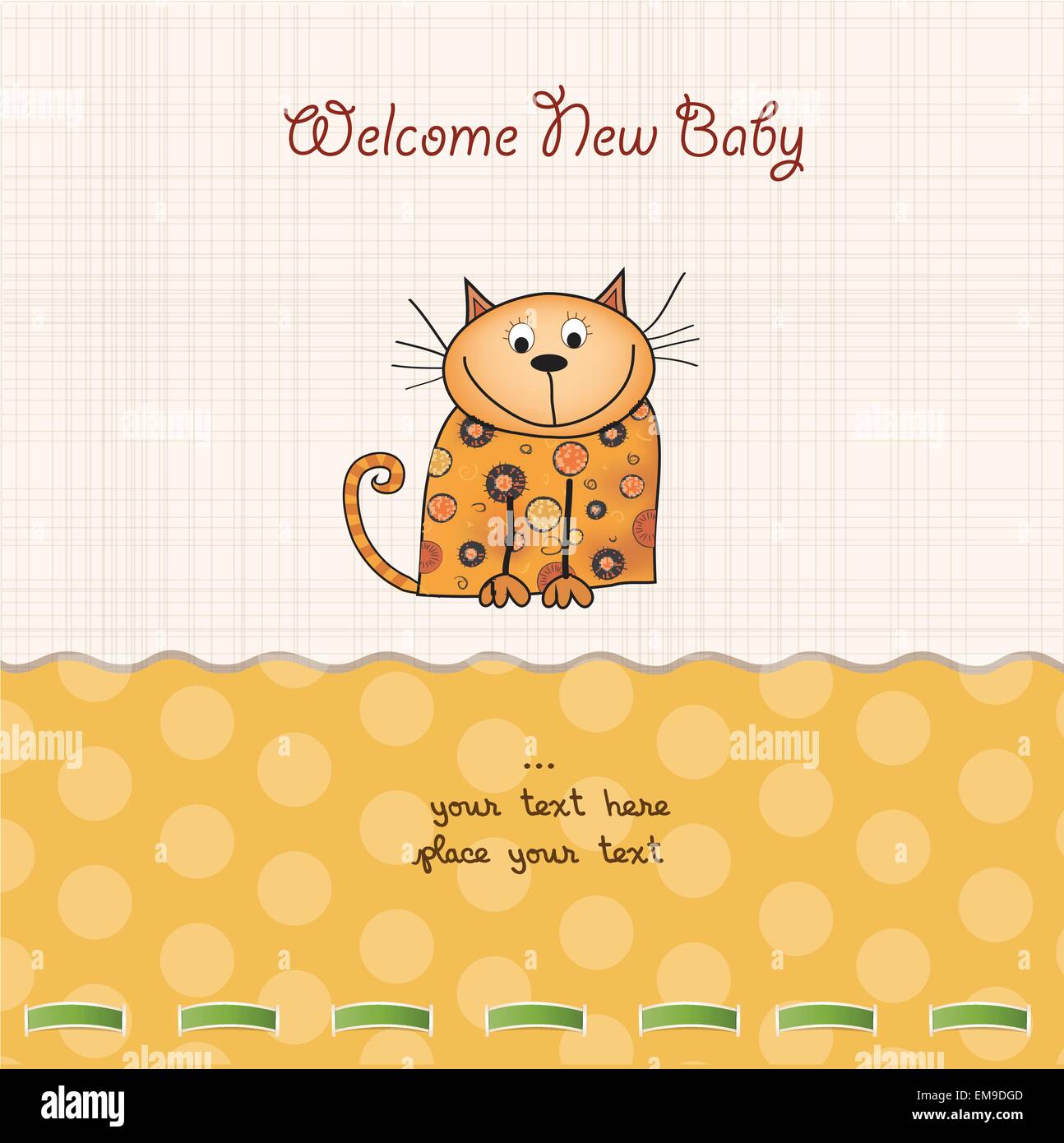 new baby shower card with cat Stock Vector Image & Art - Alamy