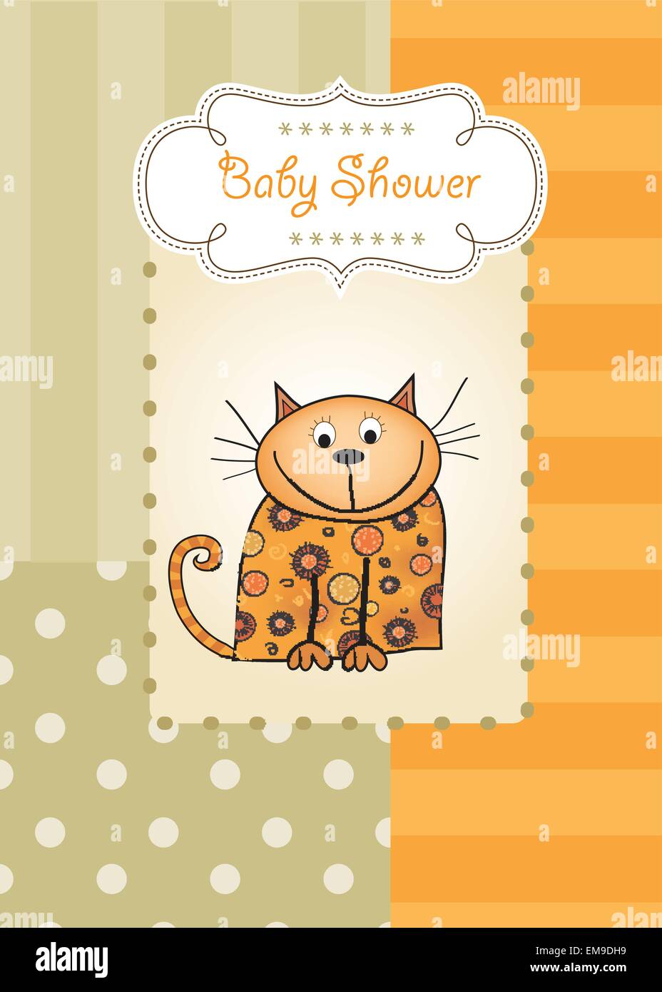 new baby shower card with cat Stock Vector Image & Art - Alamy