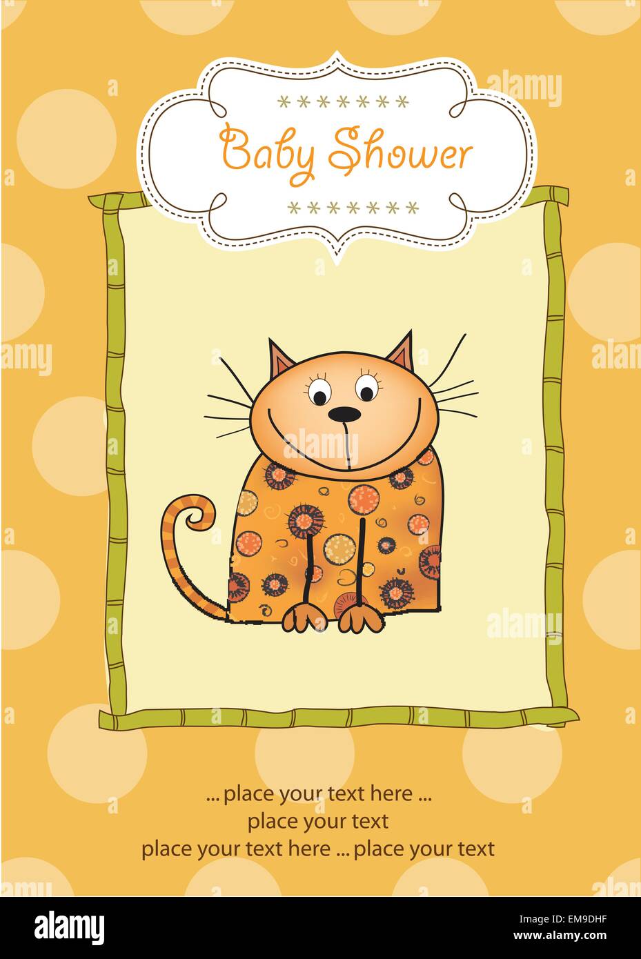 new baby shower card with cat Stock Vector Image & Art - Alamy