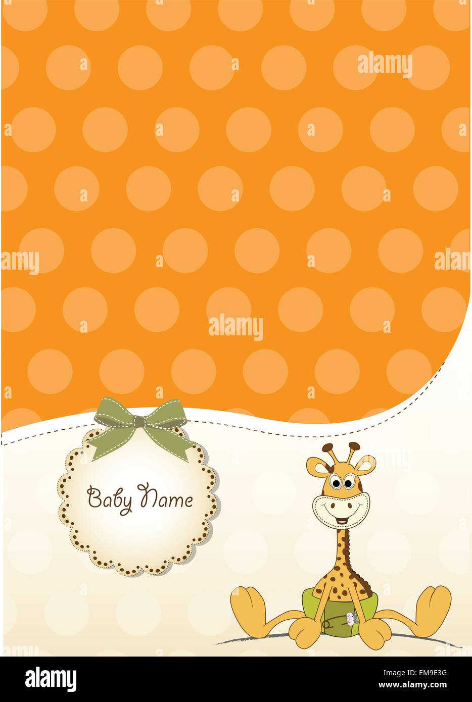 baby shower card with baby giraffe Stock Vector Image & Art - Alamy