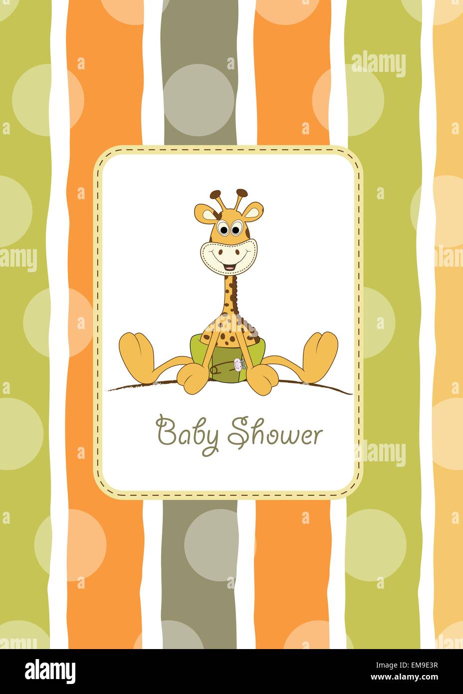 baby shower card with baby giraffe Stock Vector Image & Art - Alamy