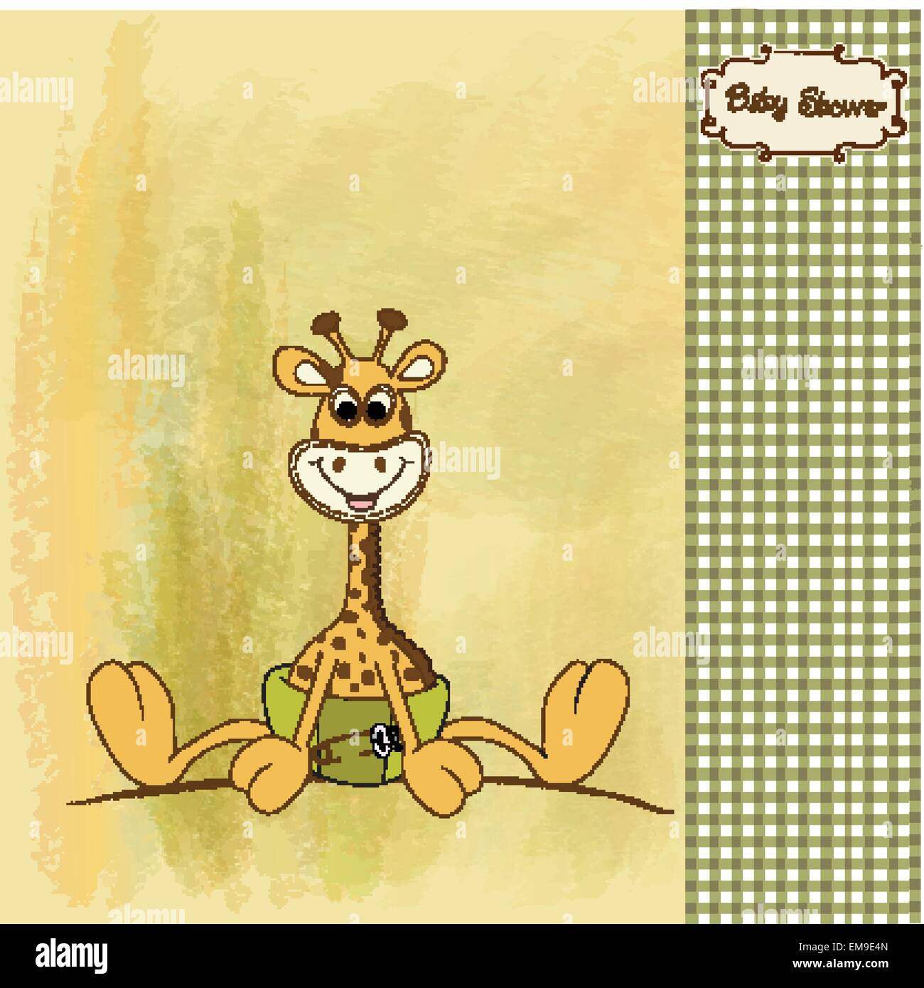 baby shower card with baby giraffe Stock Vector Image & Art - Alamy