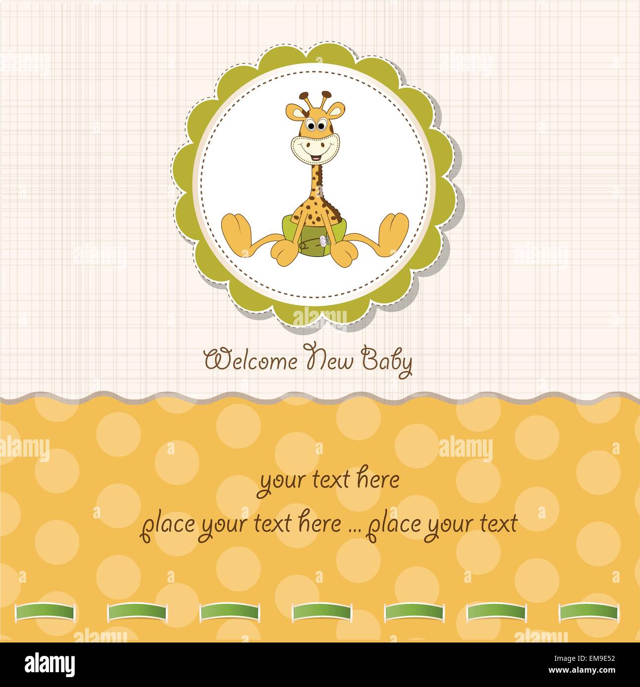 baby shower card with baby giraffe Stock Vector Image & Art - Alamy