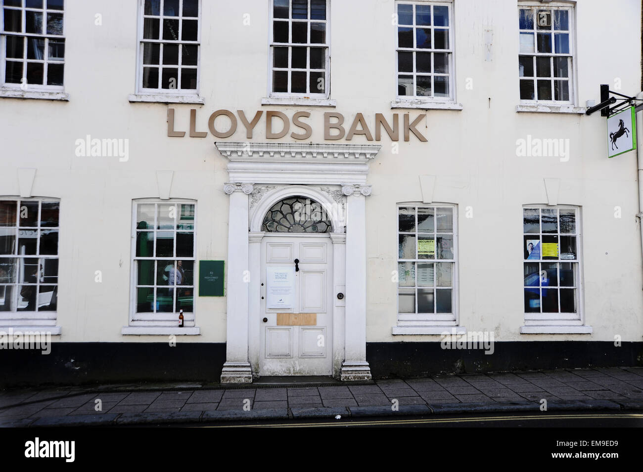 Closed down local branch of Lloyds Bank in Lewes High Street East Sussex UK Stock Photo
