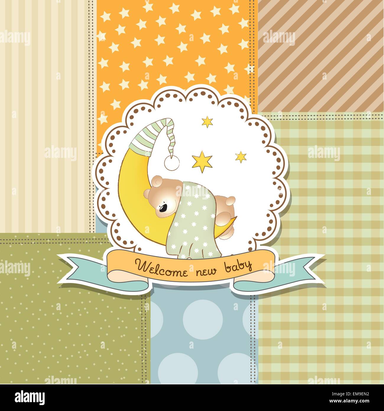 baby shower card Stock Vector Image & Art - Alamy