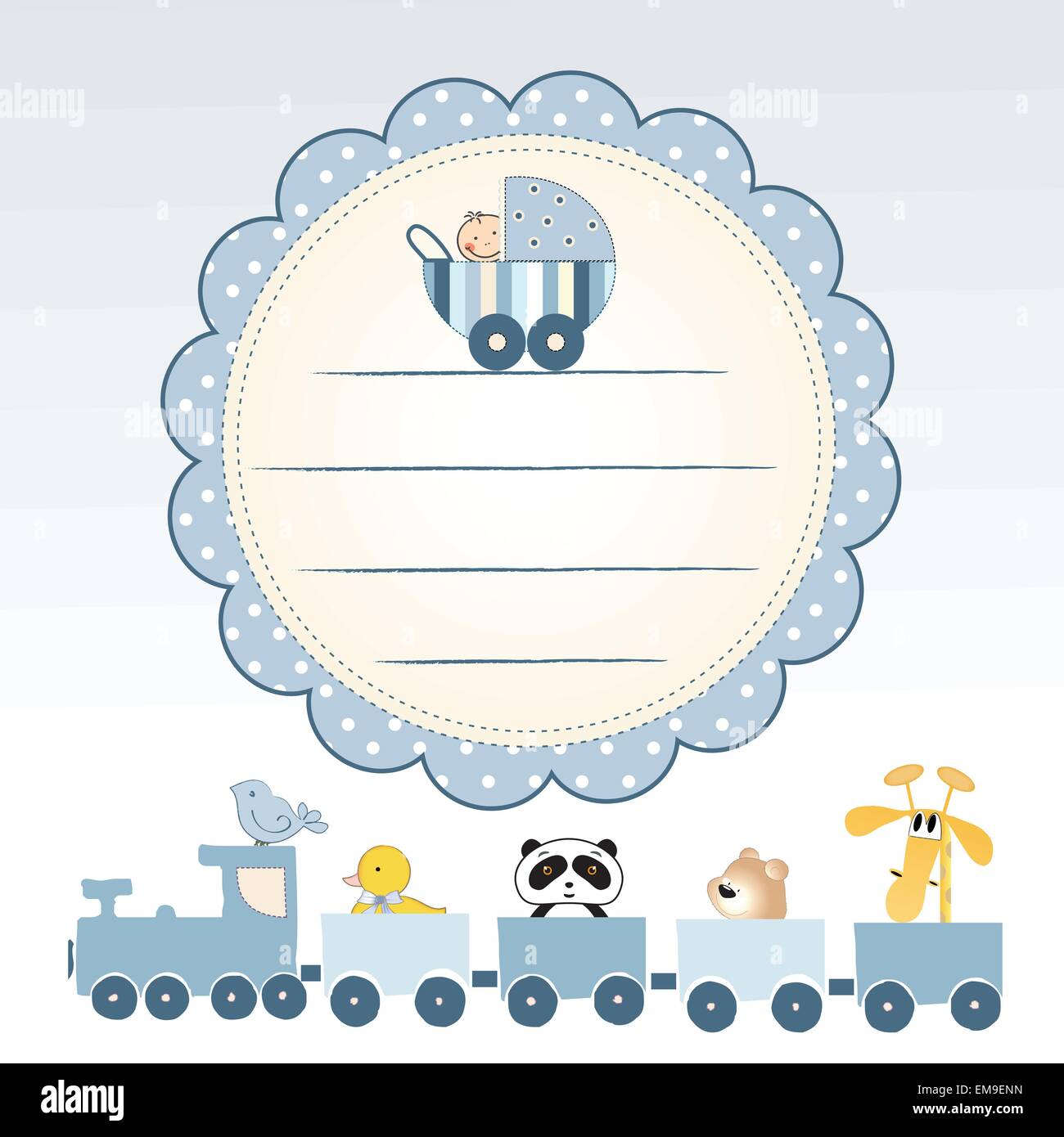 delicate baby announcement card Stock Vector Image & Art Alamy