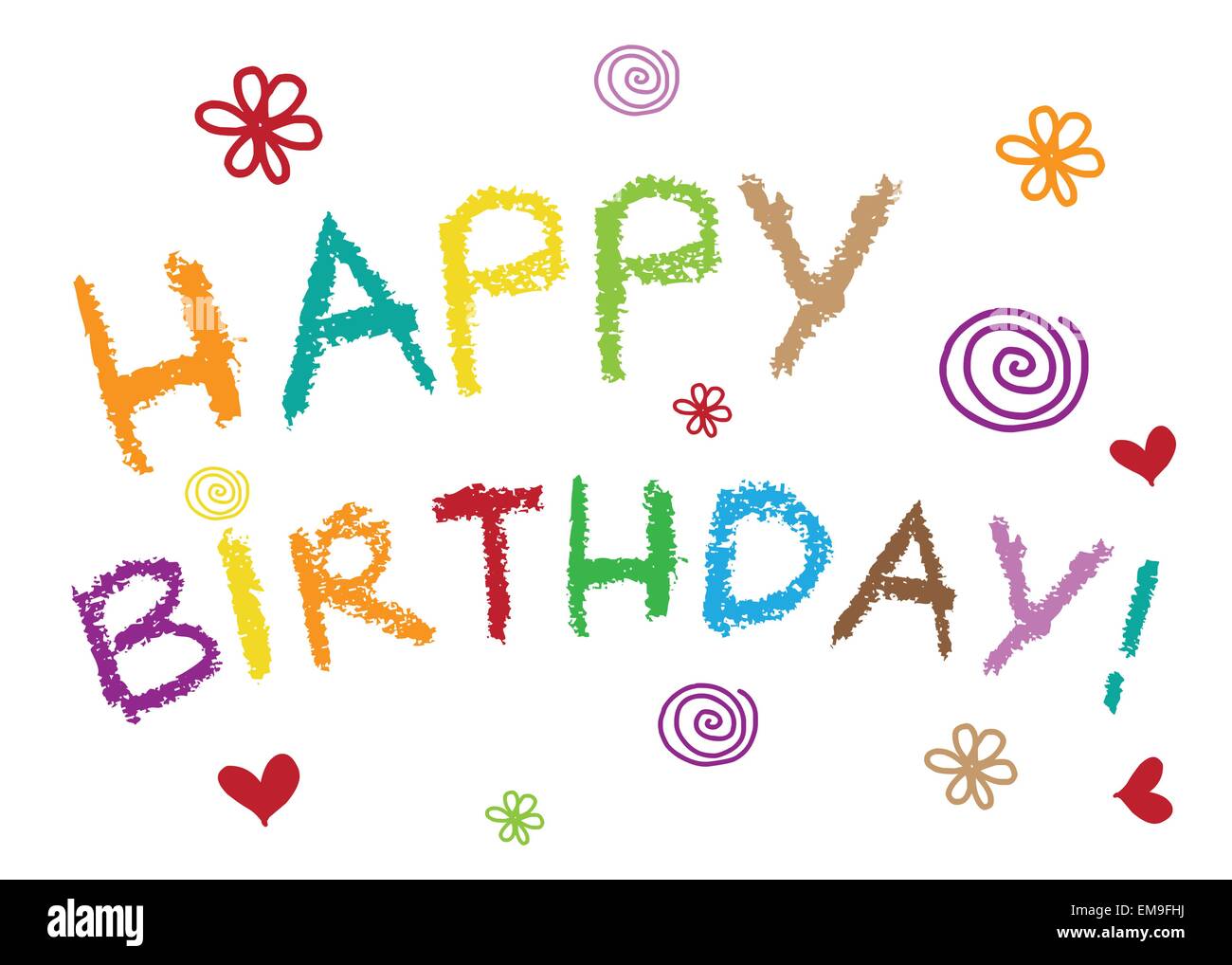 Happy Birthday Greeting Card - Vector Illustration Stock Vector Image ...