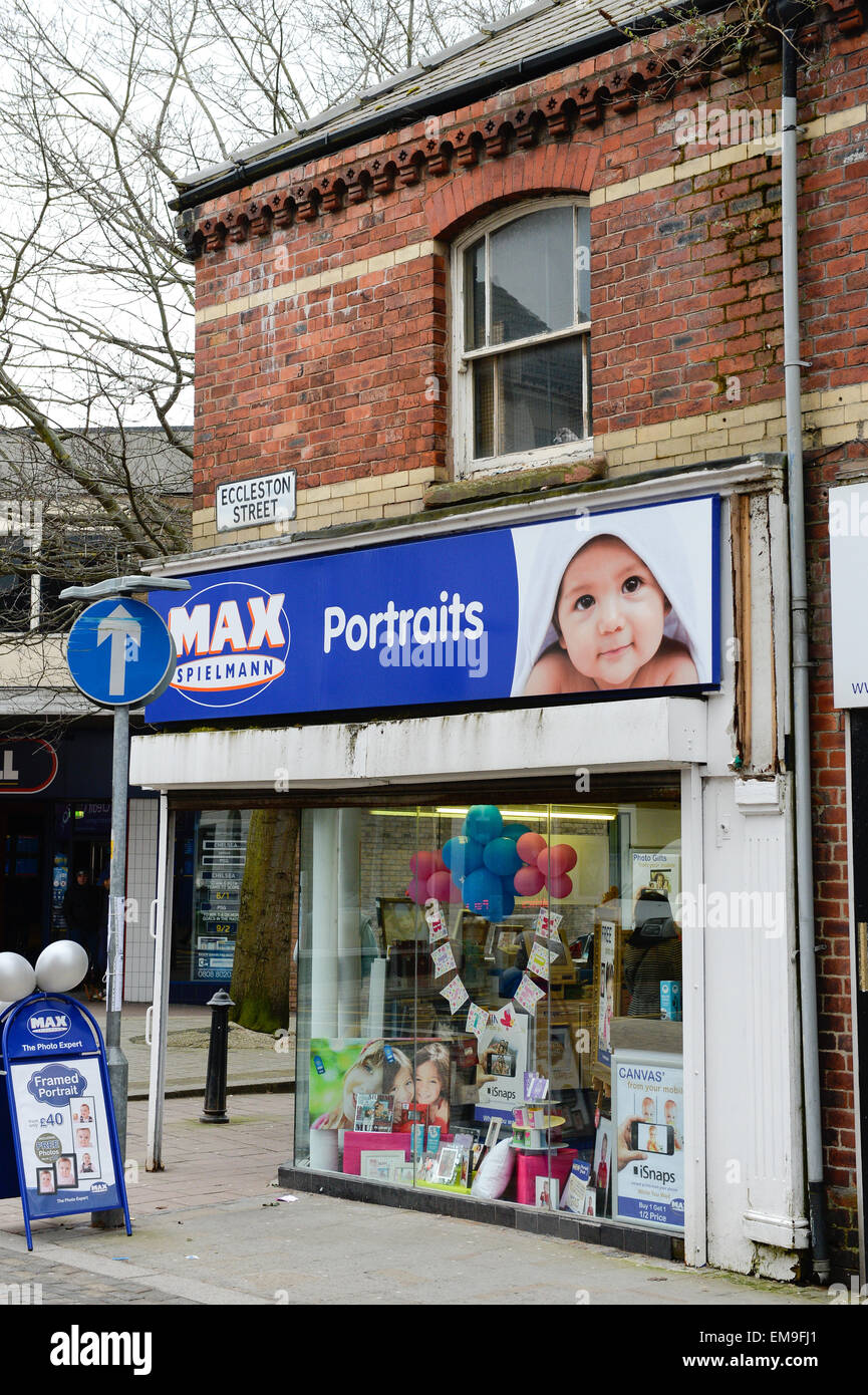 Prescot.Merseyside. Town Centre Photos March 2015. Prescot is a town and civil parish within the
