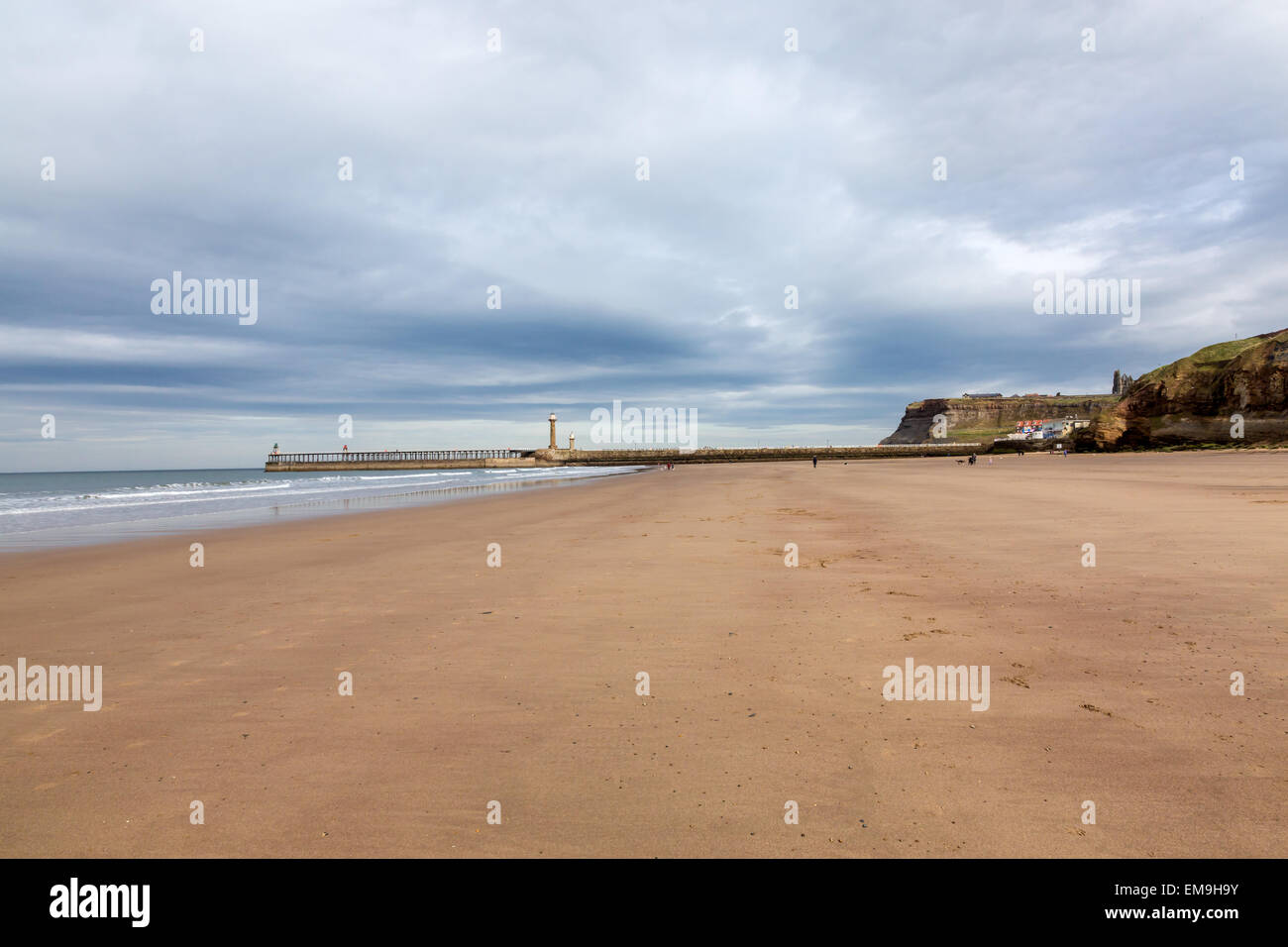 Whitby Pier, Yorkshire, England UK Stock Photo