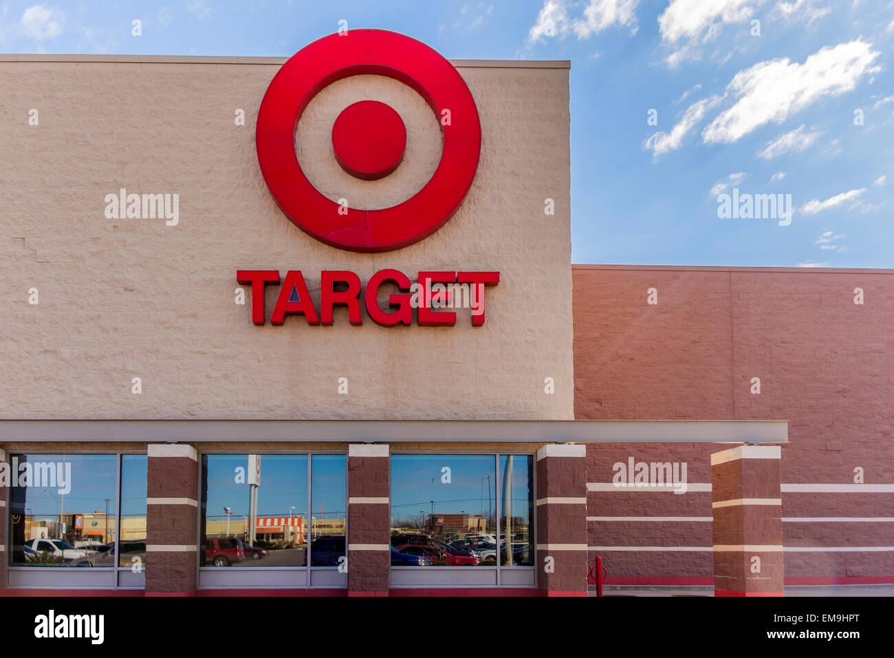 Target, a chain discount store in Oklahoma City, Oklahoma, USA. Exterior shot showing building. Closeup. Stock Photo