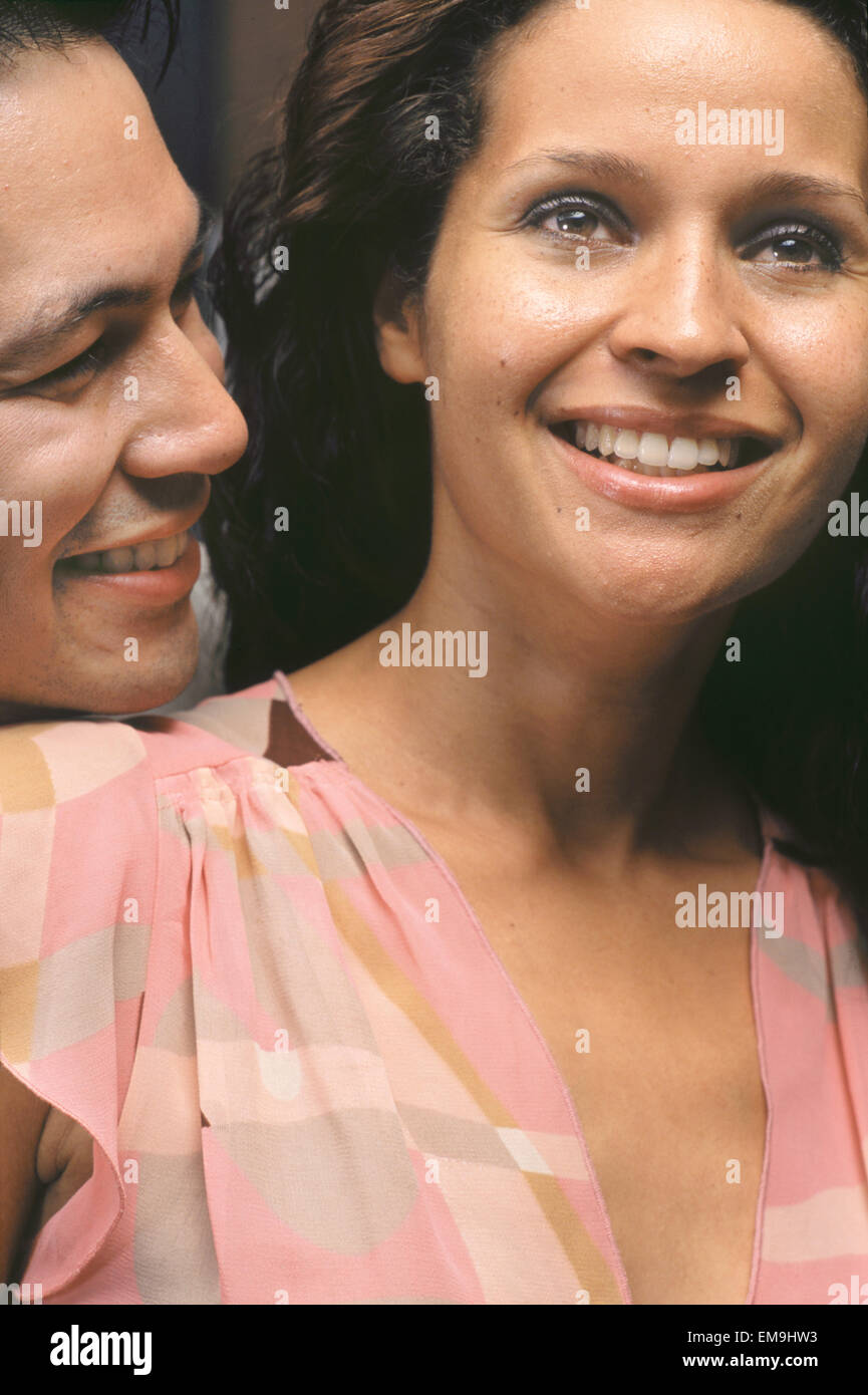Close up portrait of romantic couple Stock Photo