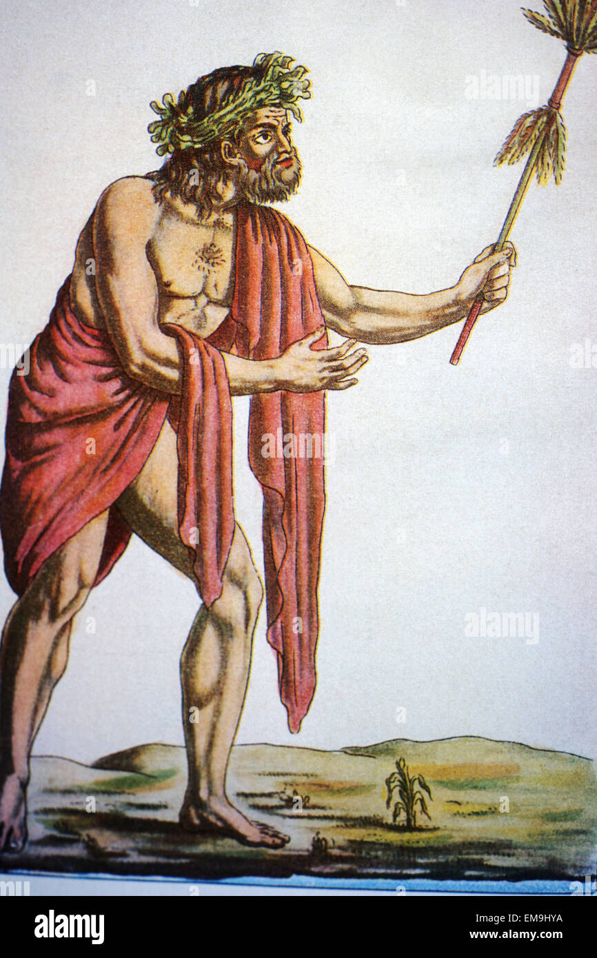 C.1840 Art/Book Illustration, A Hawaiian Kahuna Stock Photo Alamy