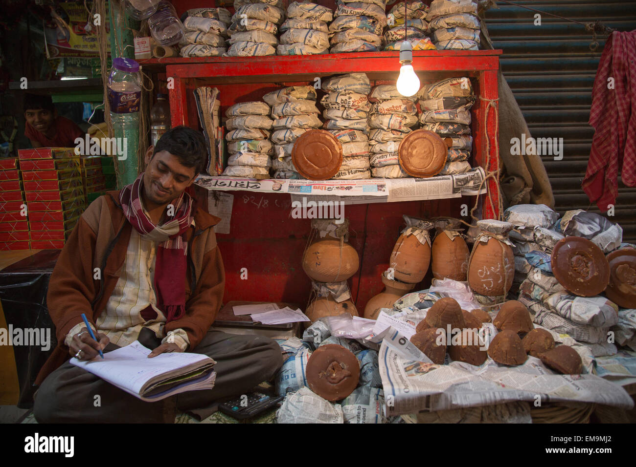 Wholesale vegetable Market Bepin Behari Ganguly Street Calcutta Kolkata Stock Photo