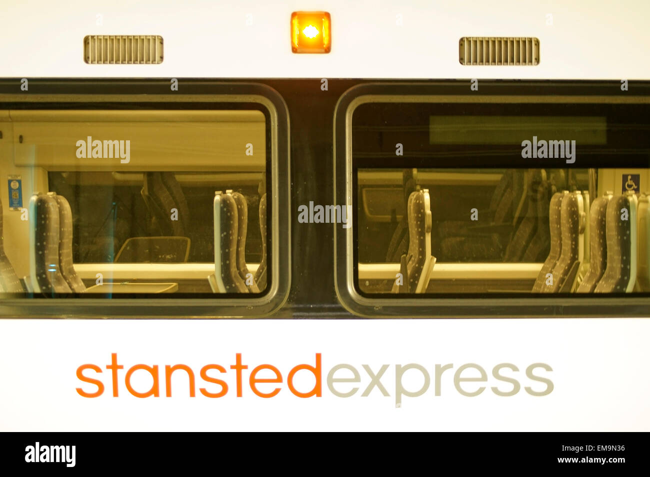 Stansted Express train Stock Photo