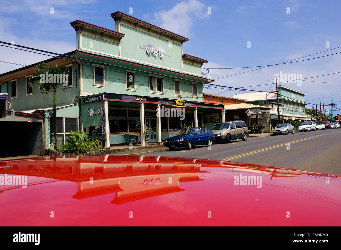 Hawaii, Big Island, Local Stores In Town Of Hawi Stock Photo Alamy