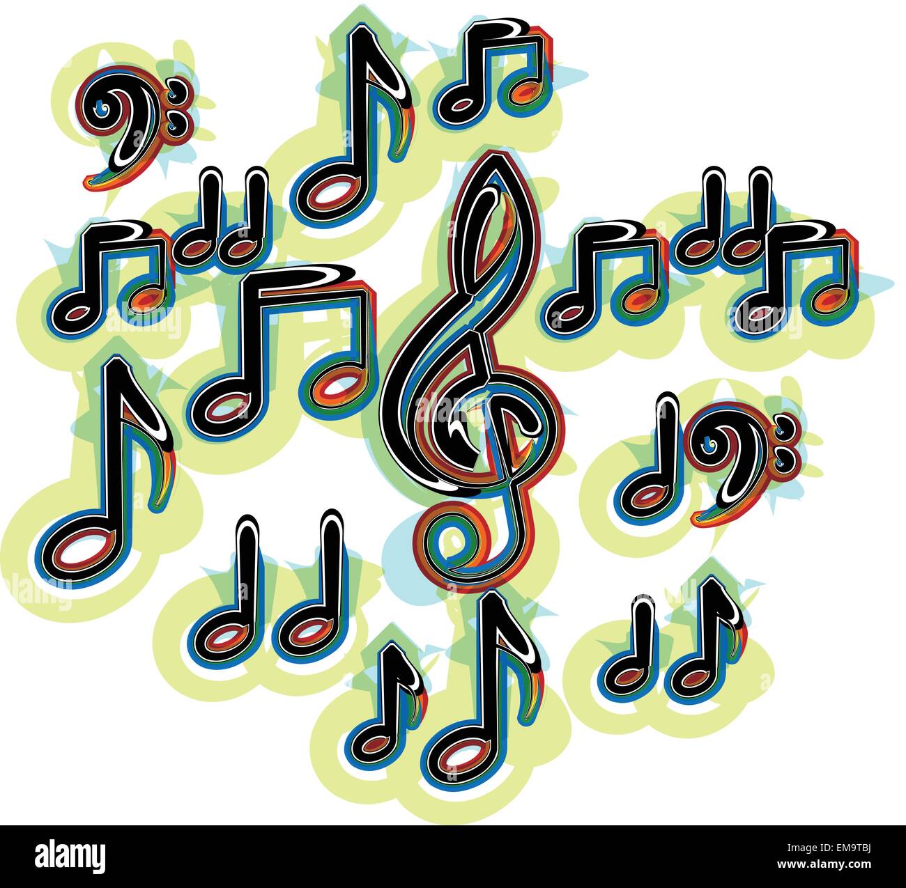 Abstract music note illustration Stock Vector Image & Art Alamy