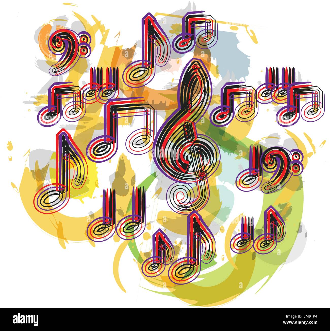 Abstract music note illustration Stock Vector Image & Art Alamy