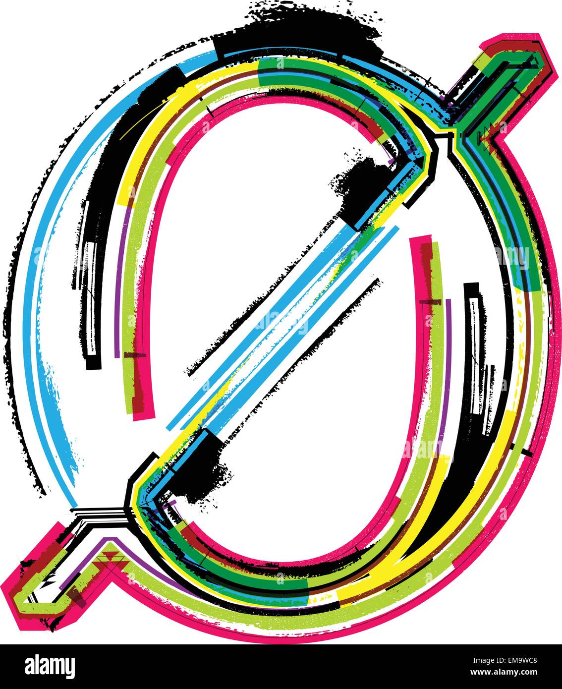 Font Illustration. Number 0 Stock Vector Image & Art - Alamy