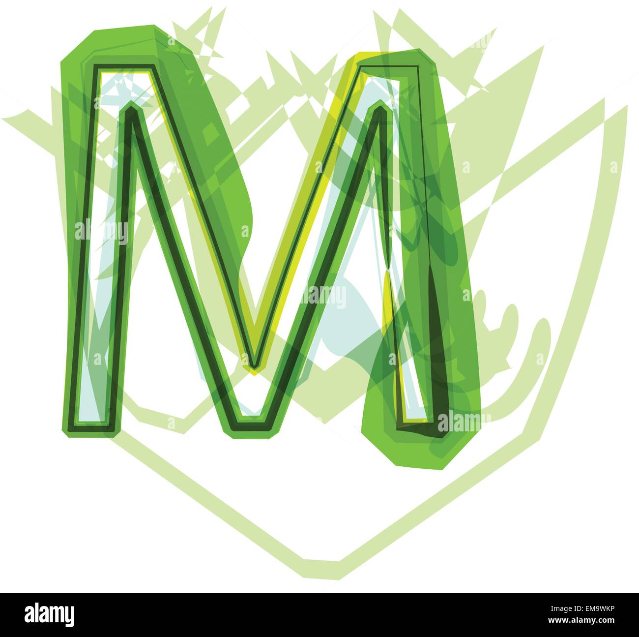 Font illustration LETTER M Stock Vector Image & Art - Alamy