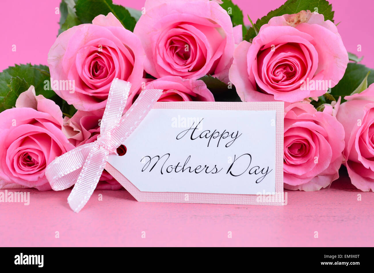 happy mothers day pink roses