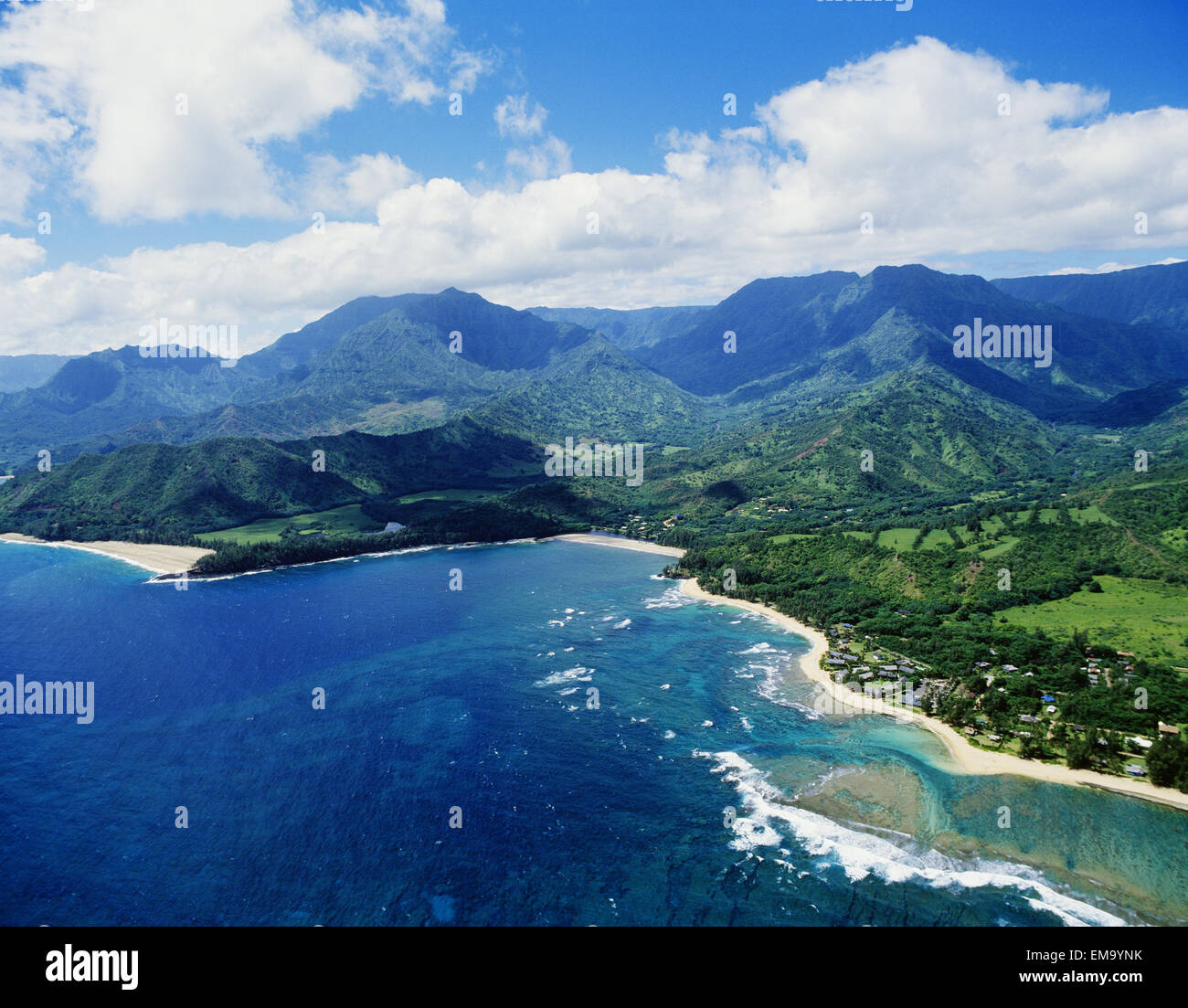 Aerial view lumahai beach hi-res stock photography and images - Alamy
