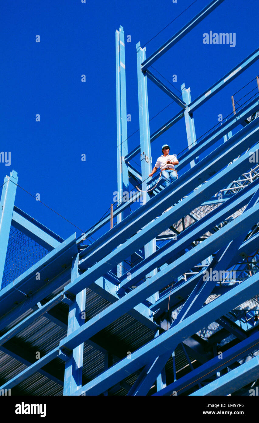 Hawaii, Honolulu, Campbell Industrial Park, Safety Workers Stock Photo