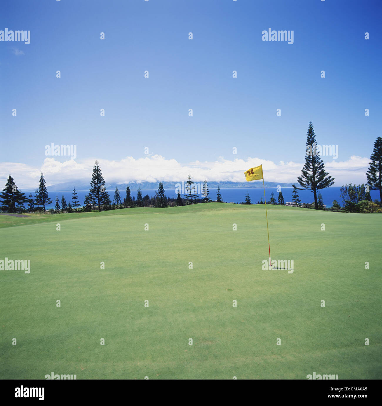 Hawaii, Maui, Kapalua Golf Course, Village Course, Fairway Along The Ocean Stock Photo Alamy