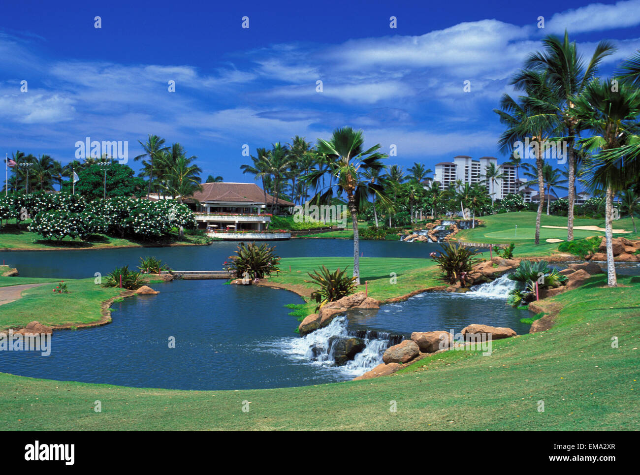 Hawaii Oahu Kapolei Ko Olina Golf Club 18th Hole Stock Photo Alamy