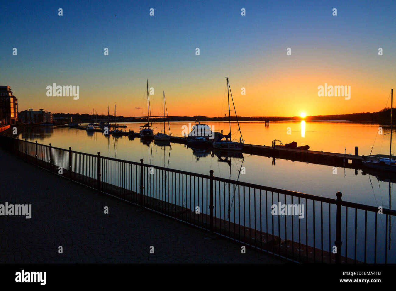 Londonderry, Northern Ireland. 18th April, 2015. UK Weather Sunrise