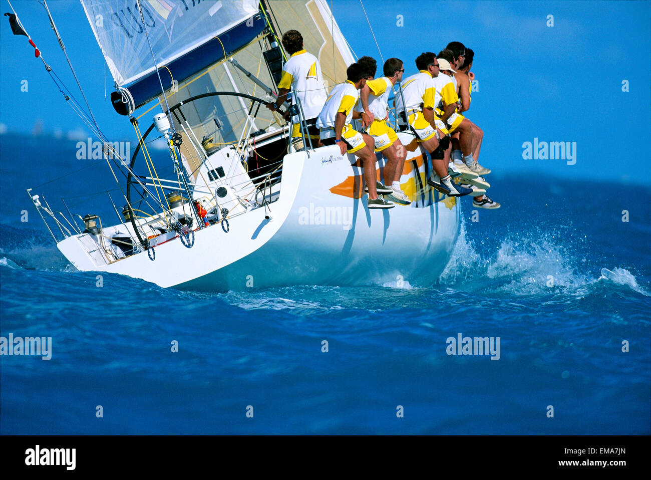 Florida, Key West Race Week, Stern View Of Crew, Starboard Side ...