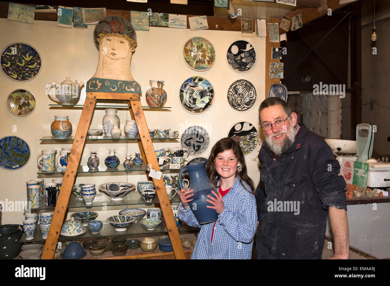 Ireland, Co Galway, Connemara, Roundstone Ceramics, Alannah Aspell with