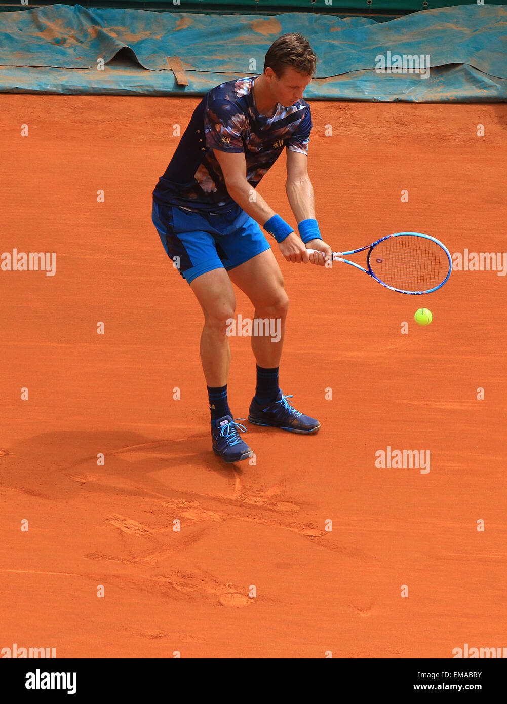 June 14, 2014 - 18.04.2015 Monte Carlo, Monaco, Tomas Berdych beats Gael  Monfils 6-1, 6-4 in the semi-finals of the ATP Tennis Monte-Carlo Rolex  Masters played at the Monte Carlo Country Club,