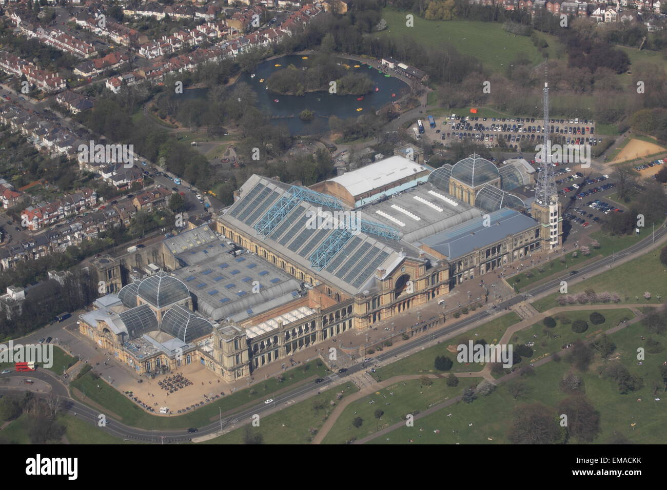 Alexandra Palace Aerial Shot Stock Photo