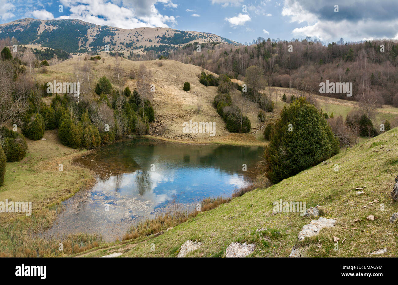 Glacial lake in the Catalan Pyrenees Stock Photo