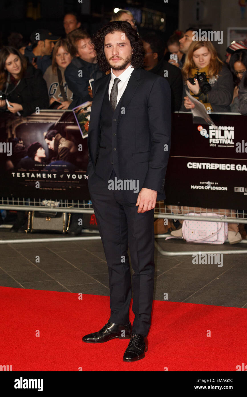 BFI London Film Festival Centrepiece Gala: Testament of Youth held at the Odeon Leicester Square - Arrivals  Featuring: Kit Harington Where: London, United Kingdom When: 14 Oct 2014 Stock Photo