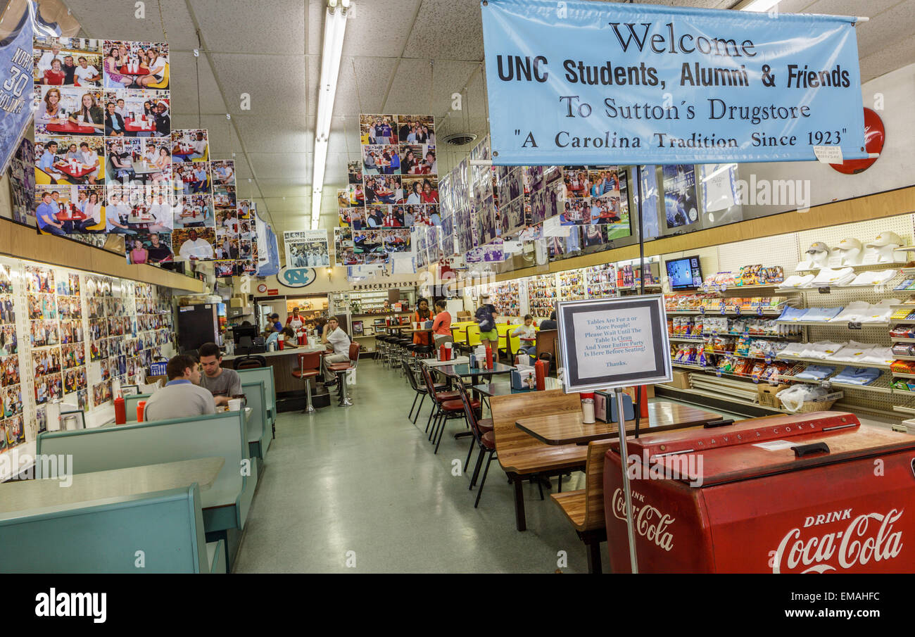 Sutton's Drugstore, an institution in Chapel Hill, North Carolina. Stock Photo