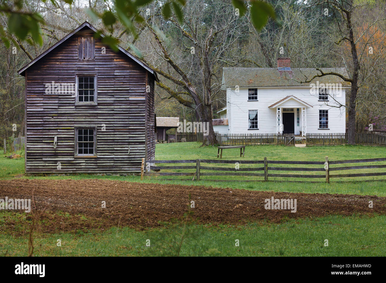 Tobacco Factory and House, Duke Homestead and Museum, Durham, North Carolina. Stock Photo