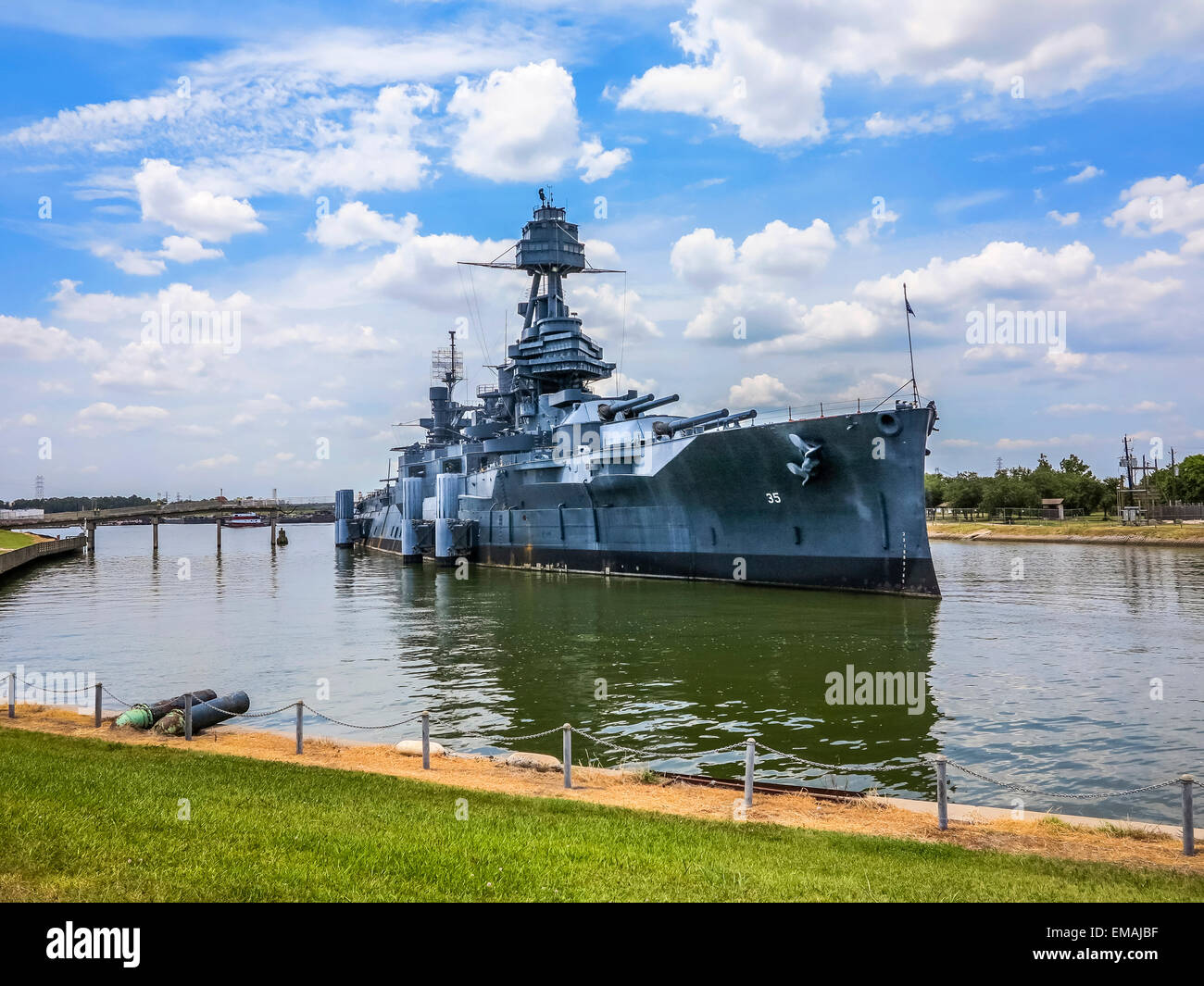 The Famous Dreadnought Battleship Texas Stock Photo