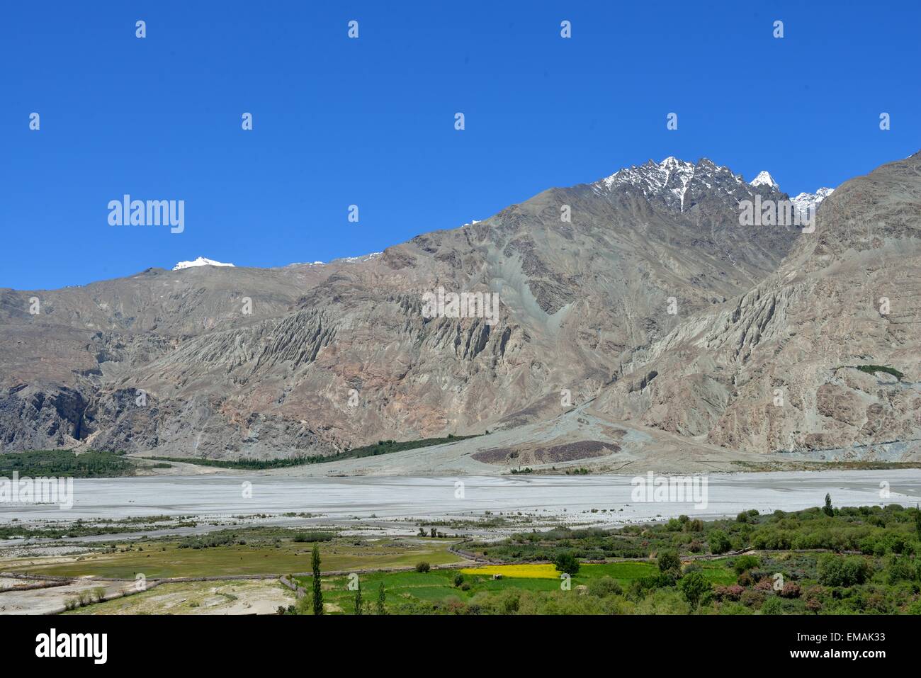 Nubra Valley, India, Ladakh, Landscape, Mountains, Indus Valley Stock Photo