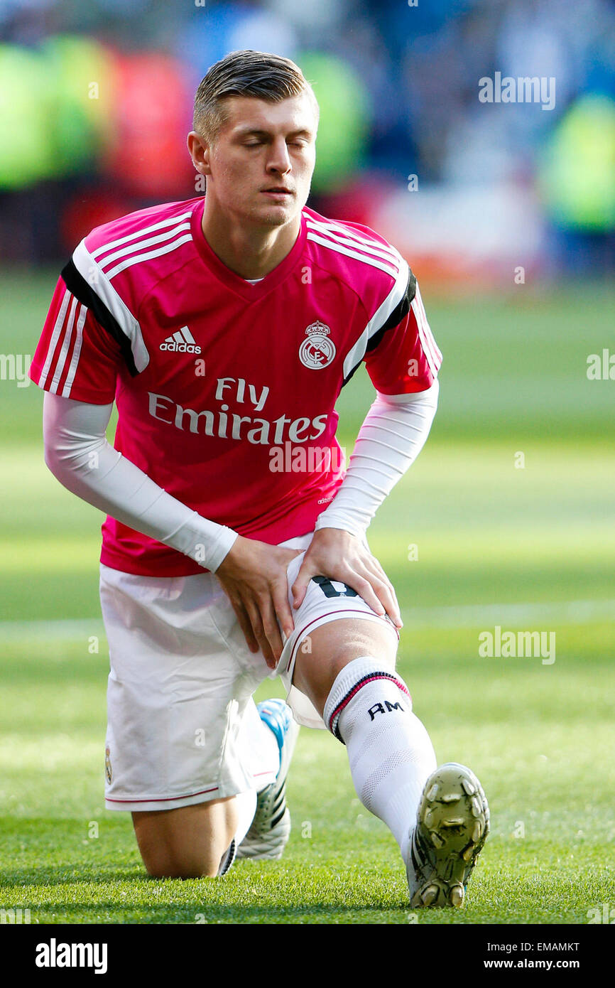 Madrid Spain 18th April 15 La Liga Football Real Madrid Versus Malaga 8 Toni Kroos Midfielder Of Real Madrid Credit Action Plus Sports Images Alamy Live News Stock Photo Alamy