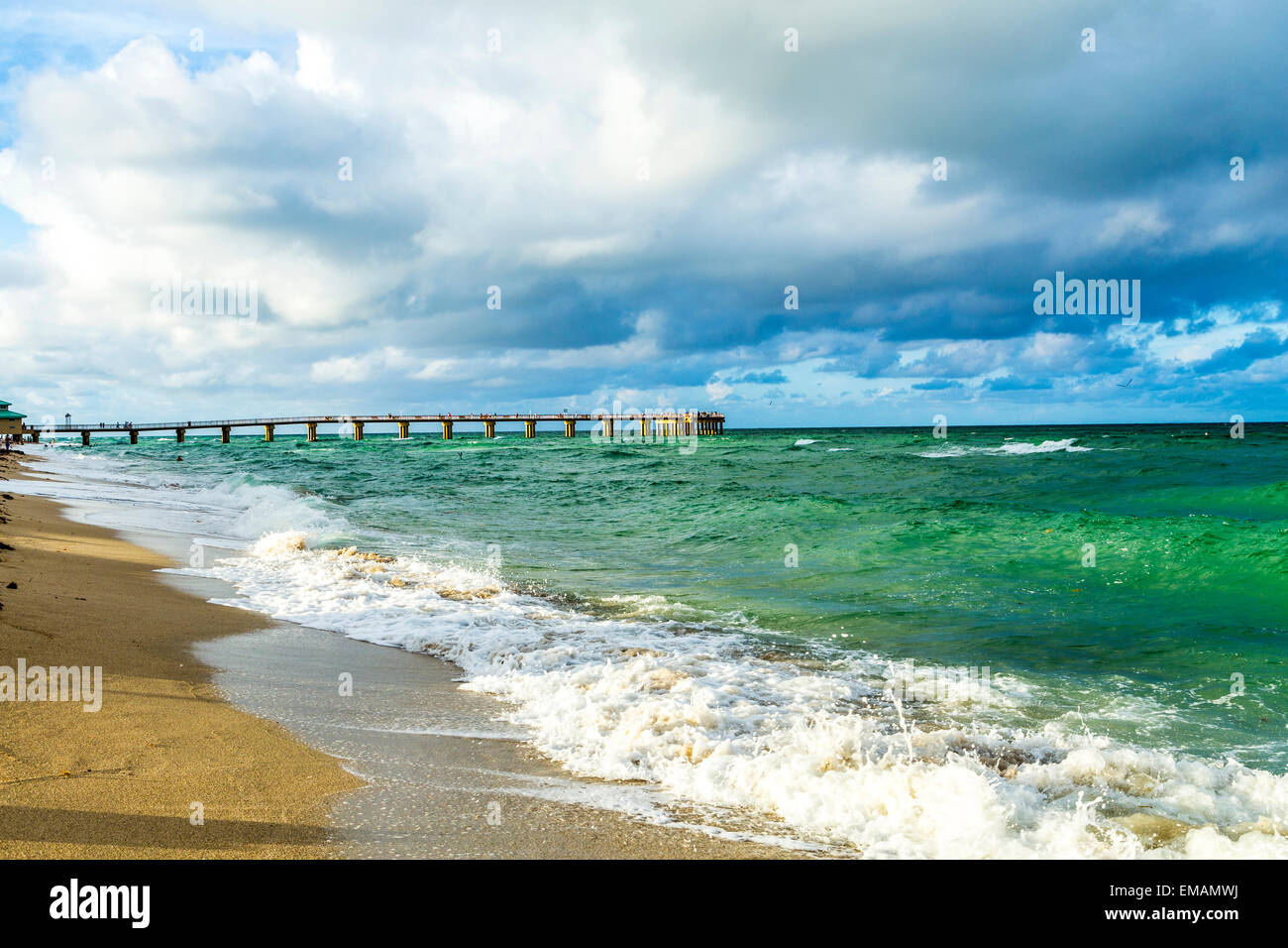 pier at Sunny Isles Beach in Miami, Florida Stock Photo
